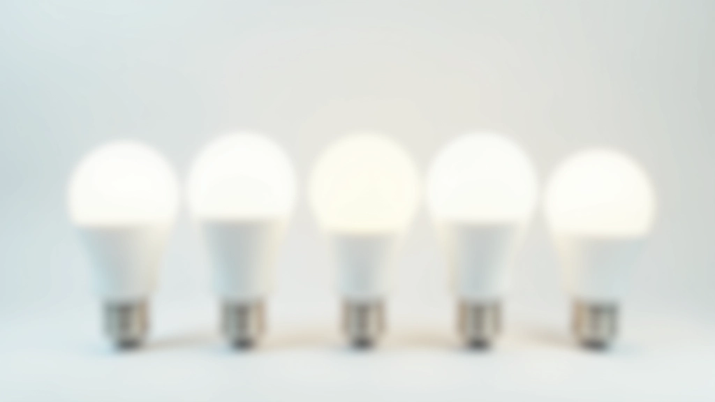 LED-Lampen verschiedener Formen auf einem hellen Untergrund, moderne energieeffiziente Technologie